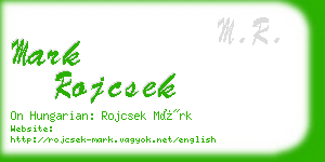 mark rojcsek business card